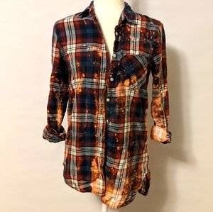 Custom Bleached Flannel Top